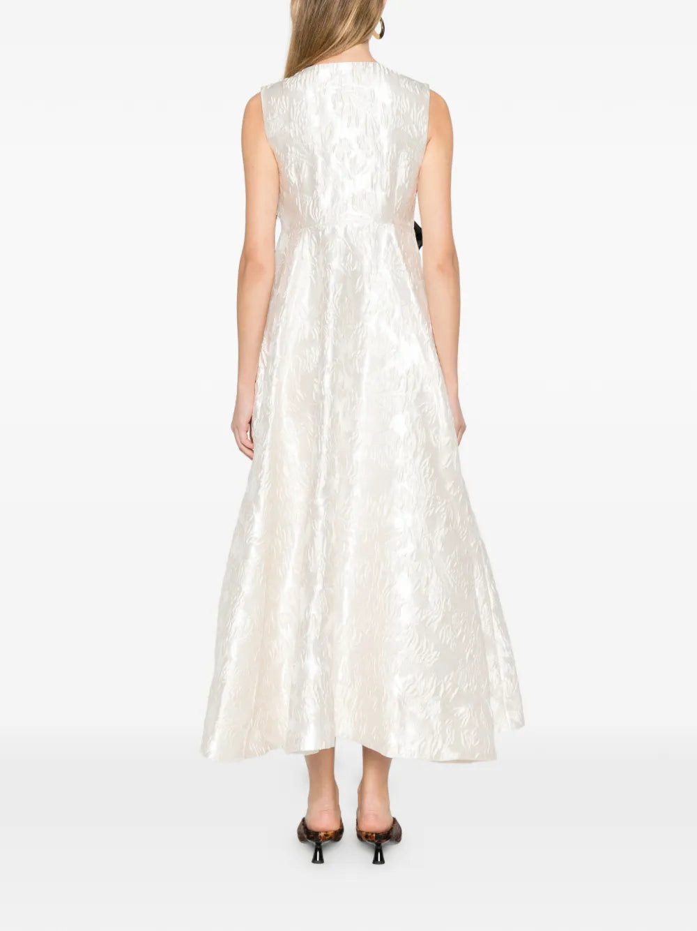 Satin Cloque Long Dress