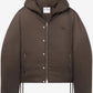 Brown jacket with a hood on a white background