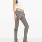 Prince of Wales skinny low-rise pants