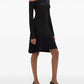 DRESS TWIST ONE SLEEVE CREPE JE