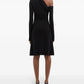 DRESS TWIST ONE SLEEVE CREPE JE