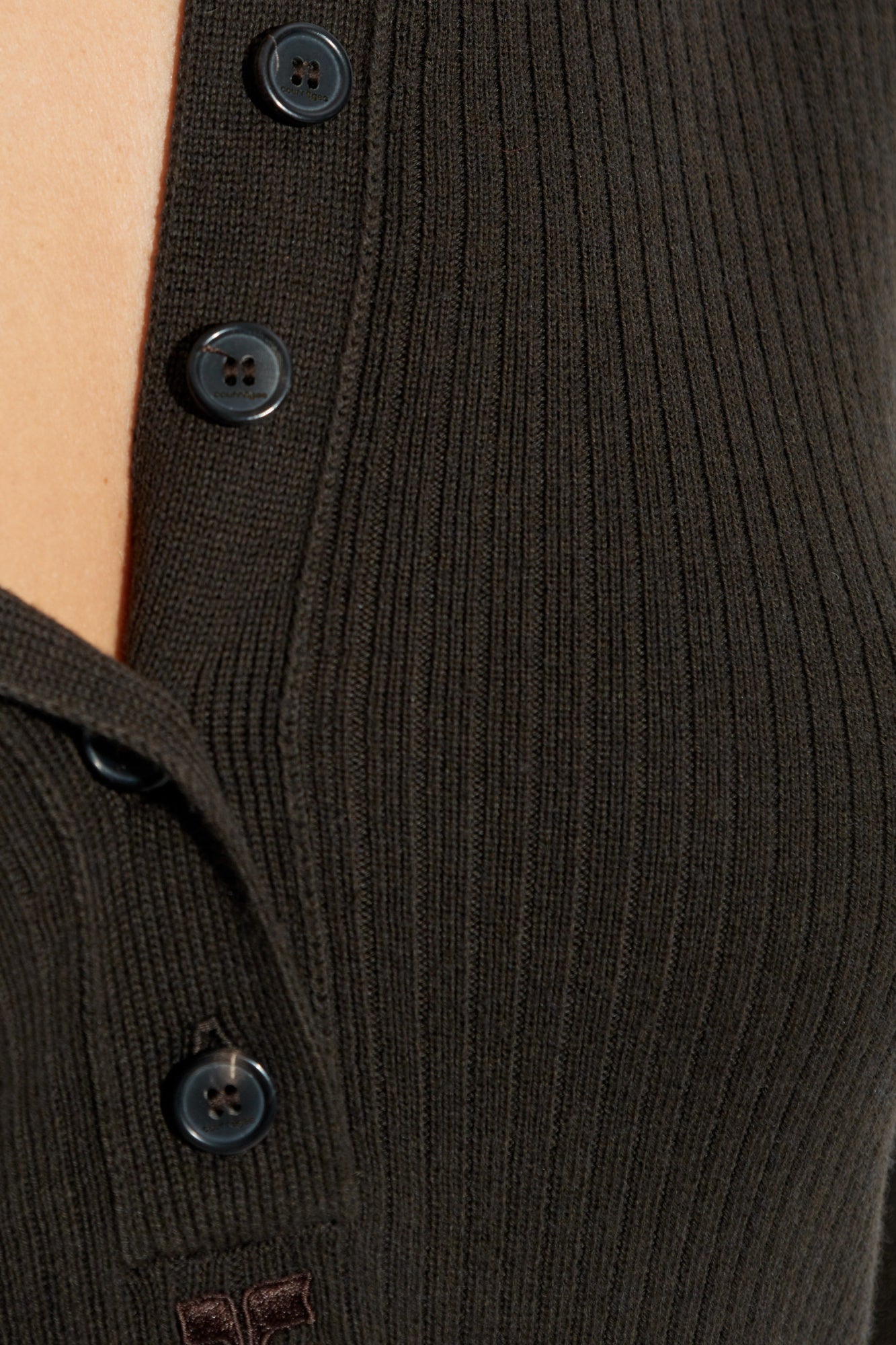 Courrèges BROWN Ribbed Dress