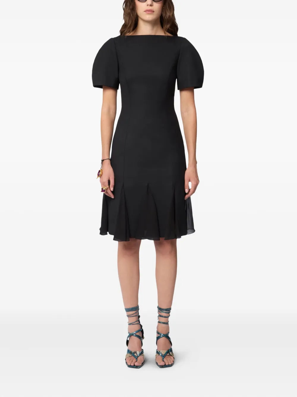 Nina Ricci peplum short-sleeve mini dress