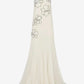 Nina Ricci flower-appliqués silk maxi dress