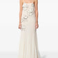 Nina Ricci flower-appliqués silk maxi dress