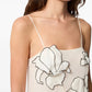 Nina Ricci flower-appliqués silk maxi dress
