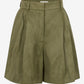 Nina Ricci wrinkled cotton tailored shorts