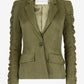 Nina Ricci crinkled ruffled-sleeves blazer