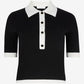 Nina Ricci bi-colour buttoned polo top