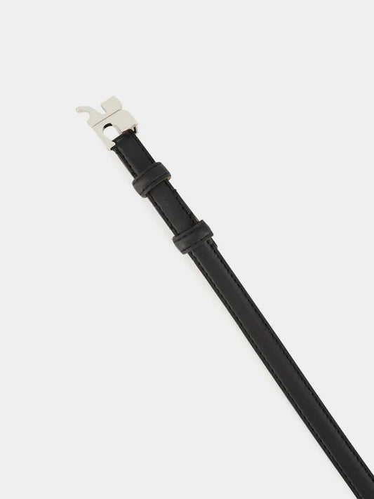 Black Naplack Leather Belt