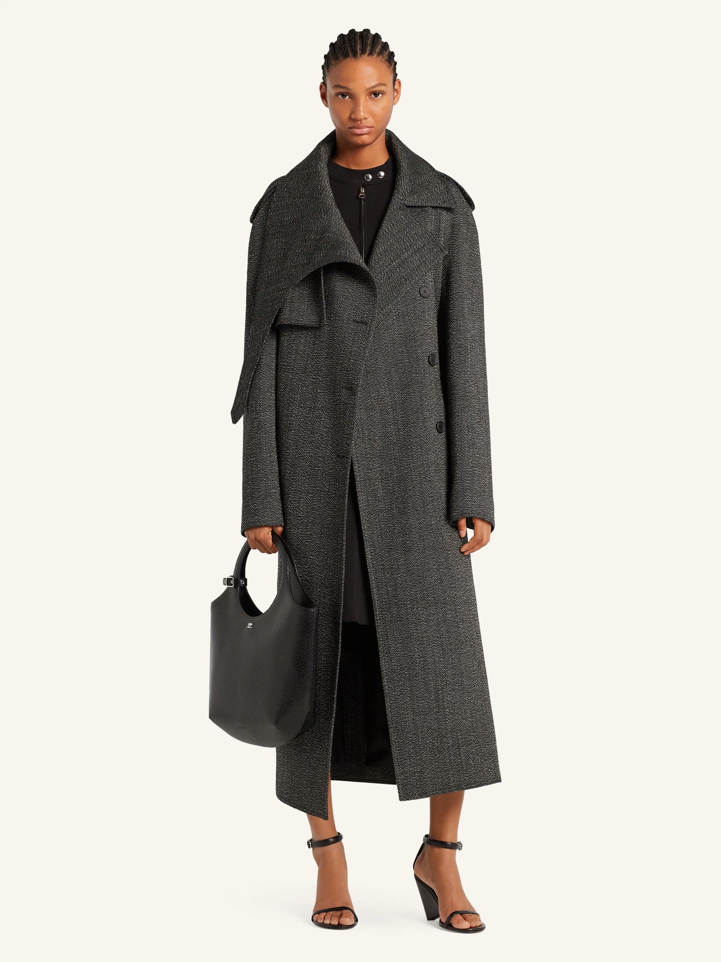 Oblique Caviar Wool Coat