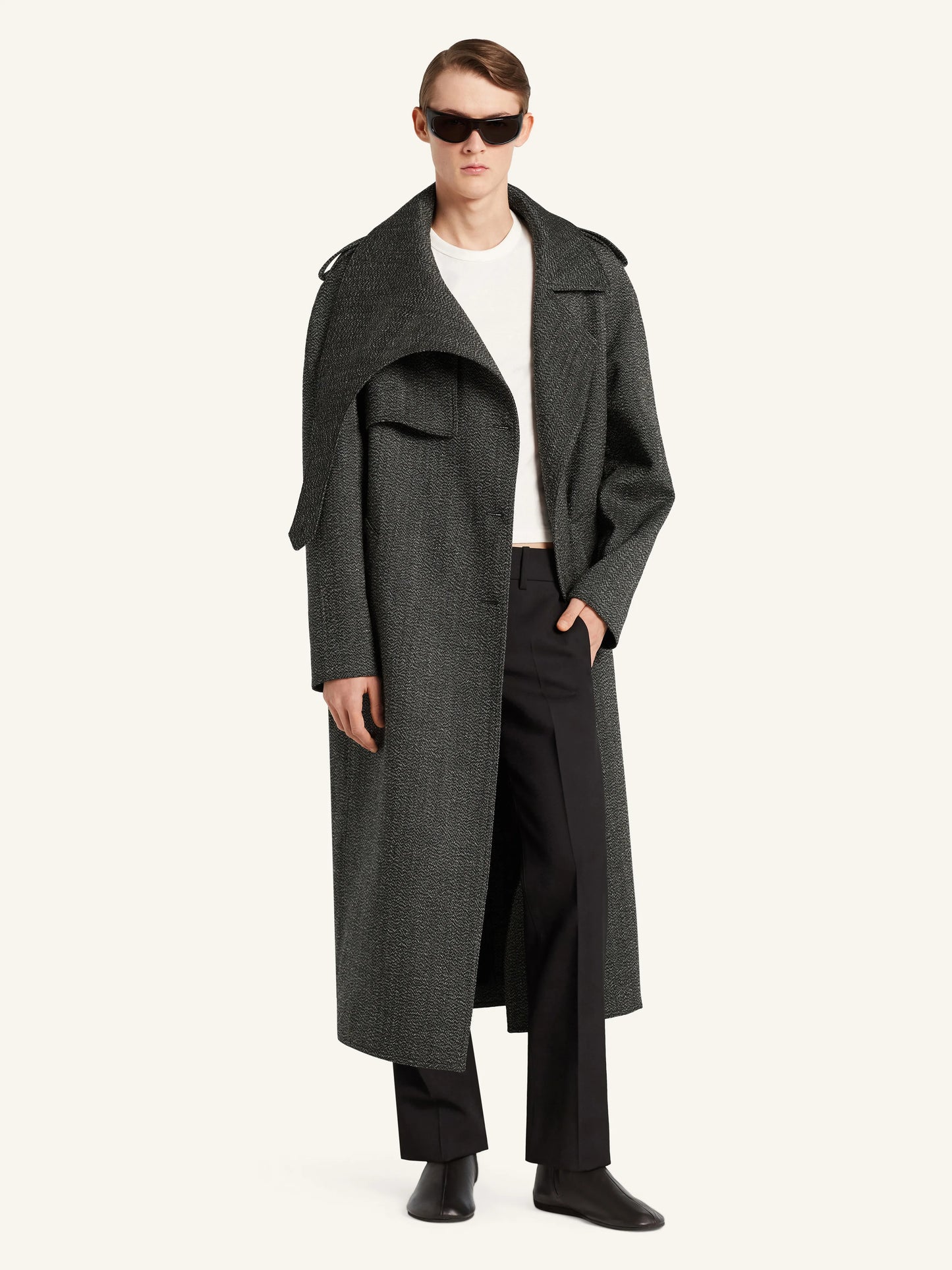 Oblique Caviar Wool Coat