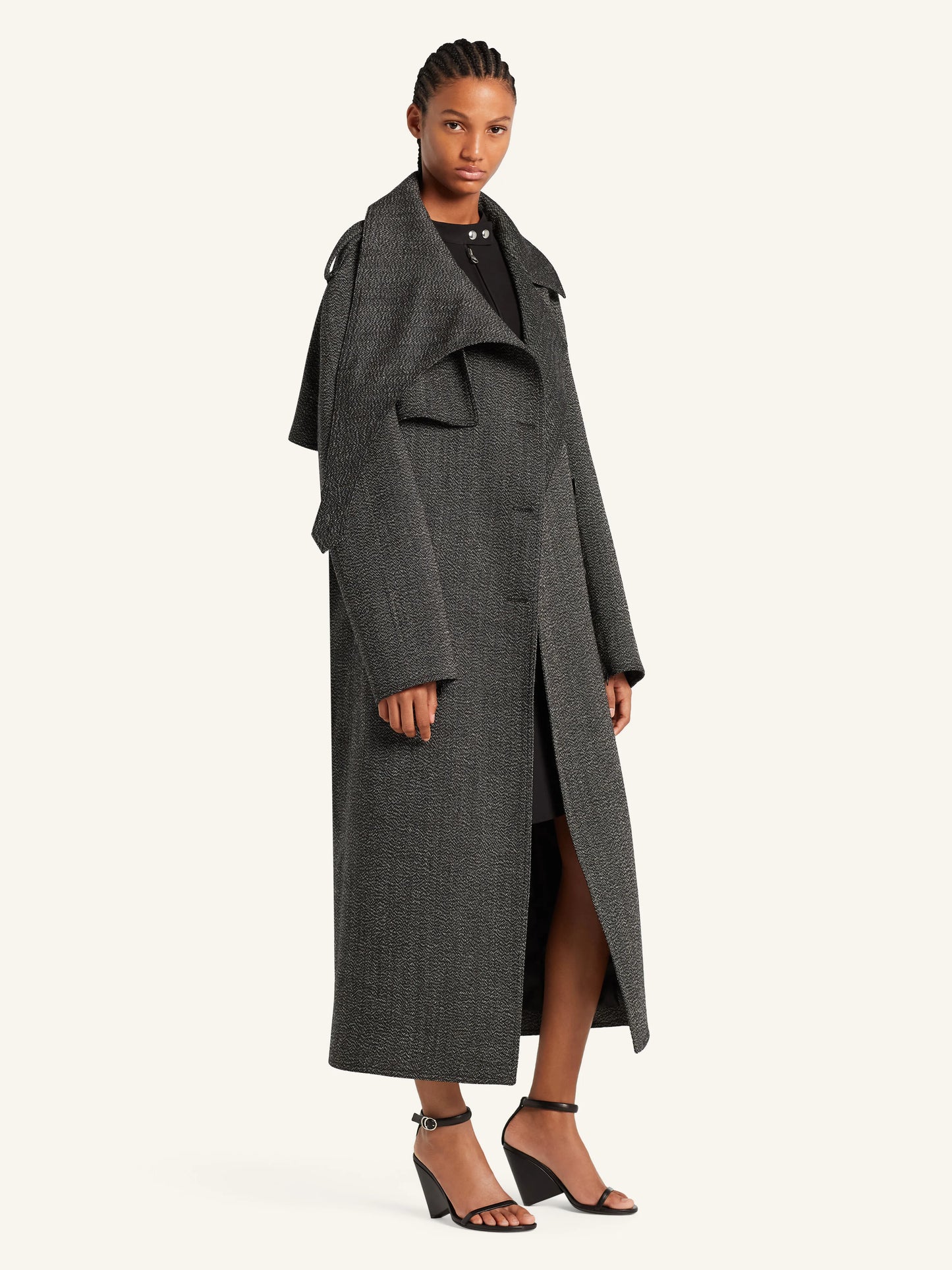 Oblique Caviar Wool Coat