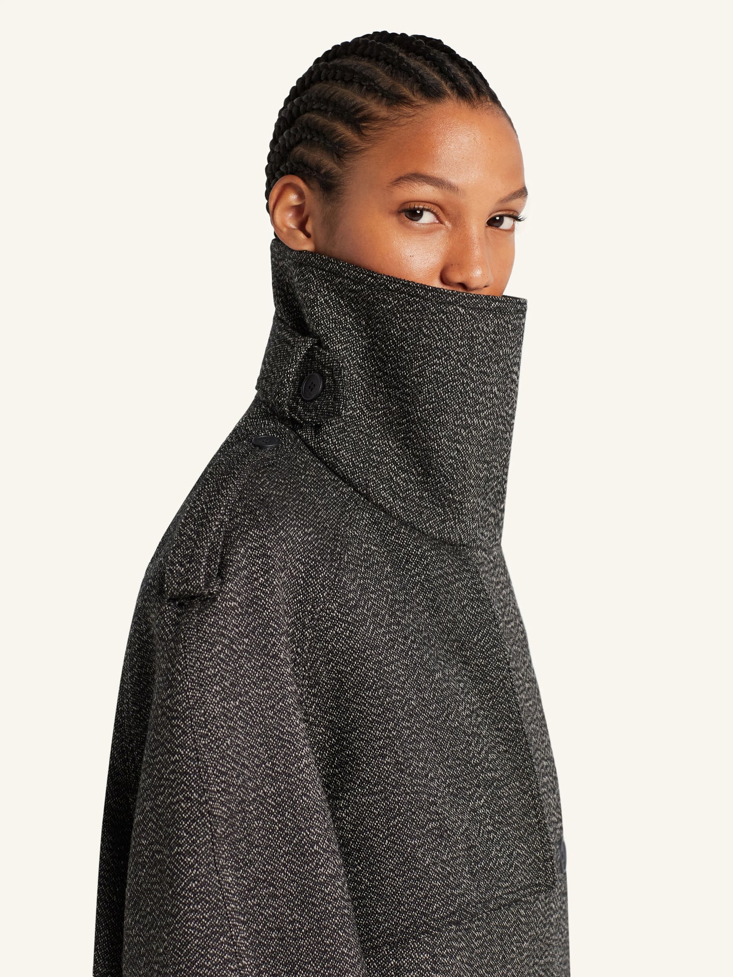 Oblique Caviar Wool Coat