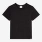 Black t-shirt on a white background