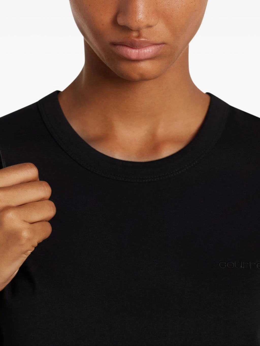 Cotton T-shirt with embroidered logo