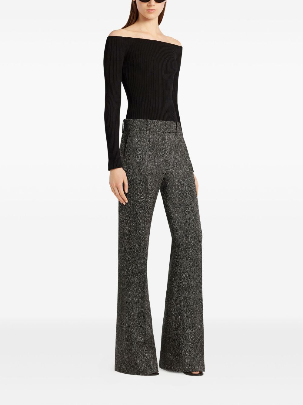 Օff-shoulder ribbed top