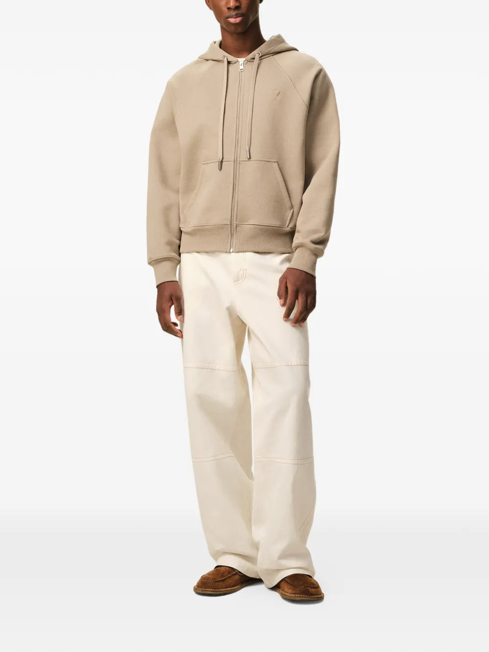 Small ADC Embossed Zipped Hoodie With Hood
