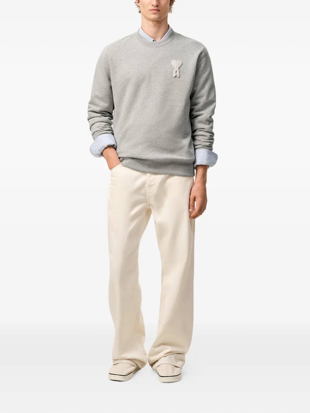 Cotton Knitted Ami De Coeur Sweatshirt