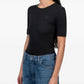 Ganni soft cotton rib T-shirt