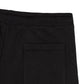 Black pants with drawstring on a white background