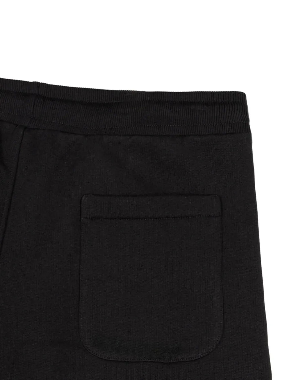 Black pants with drawstring on a white background