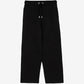 Black pants with drawstring on a white background