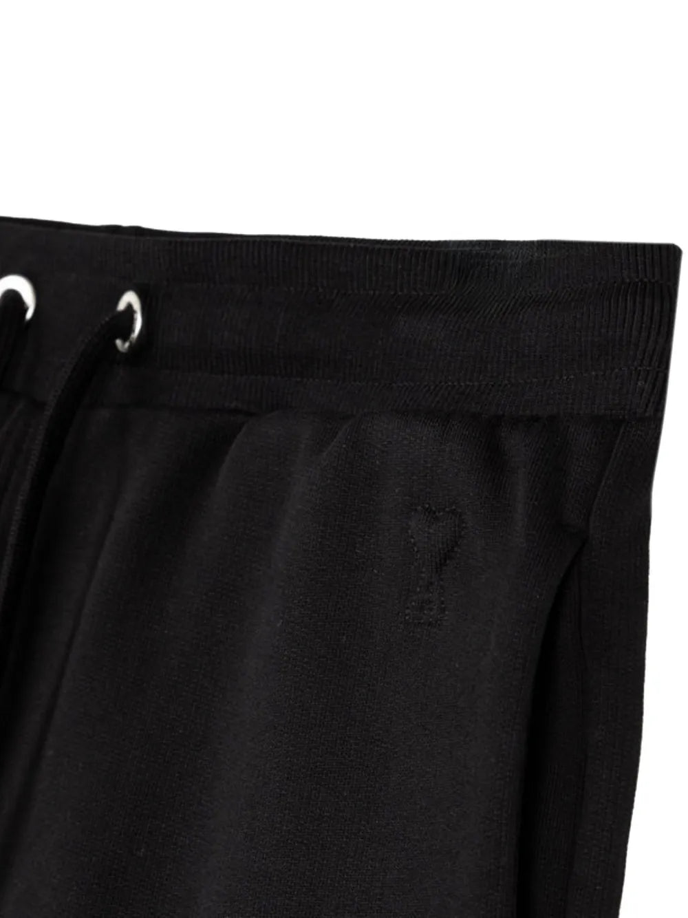 Black pants with drawstring on a white background