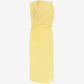 Yellow one-shoulder dress on a white background JACQUEMUS