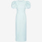 Jacquard Midi Puffy Dress Light Blue