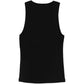Black ribbed stretch cotton jersey tank top