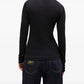 Soft Cotton Rib Longsleeve Top Black