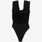 Shiny Jersey Draped Bodysuit