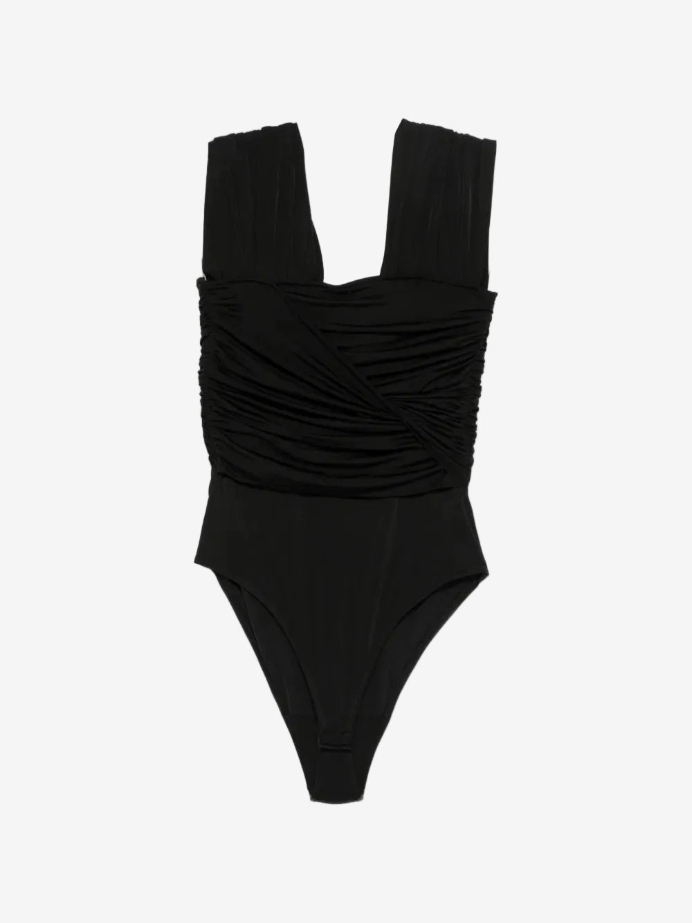 Shiny Jersey Draped Bodysuit