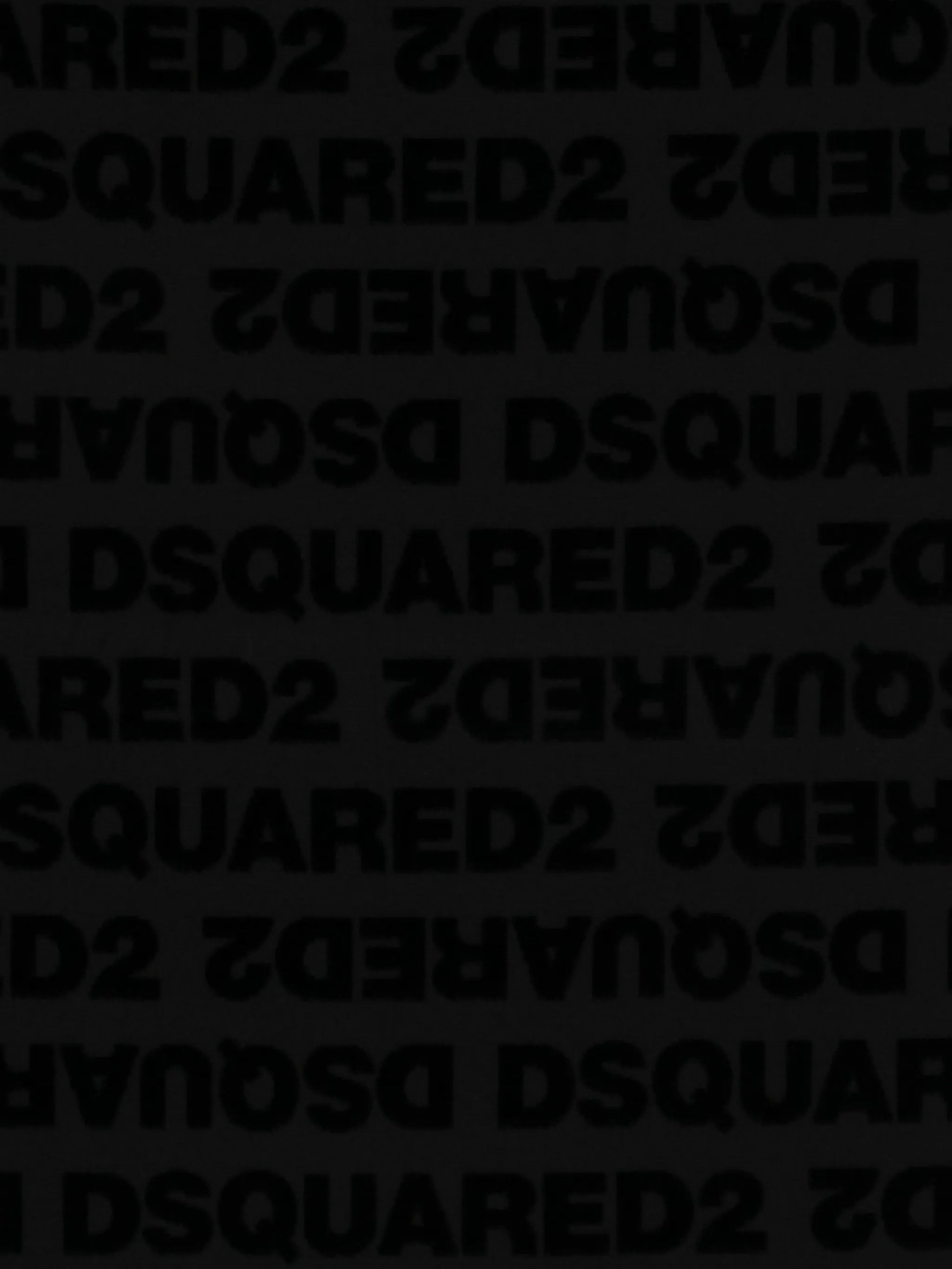 Black neck gaiter with 'Dsquared2' logo on a white background