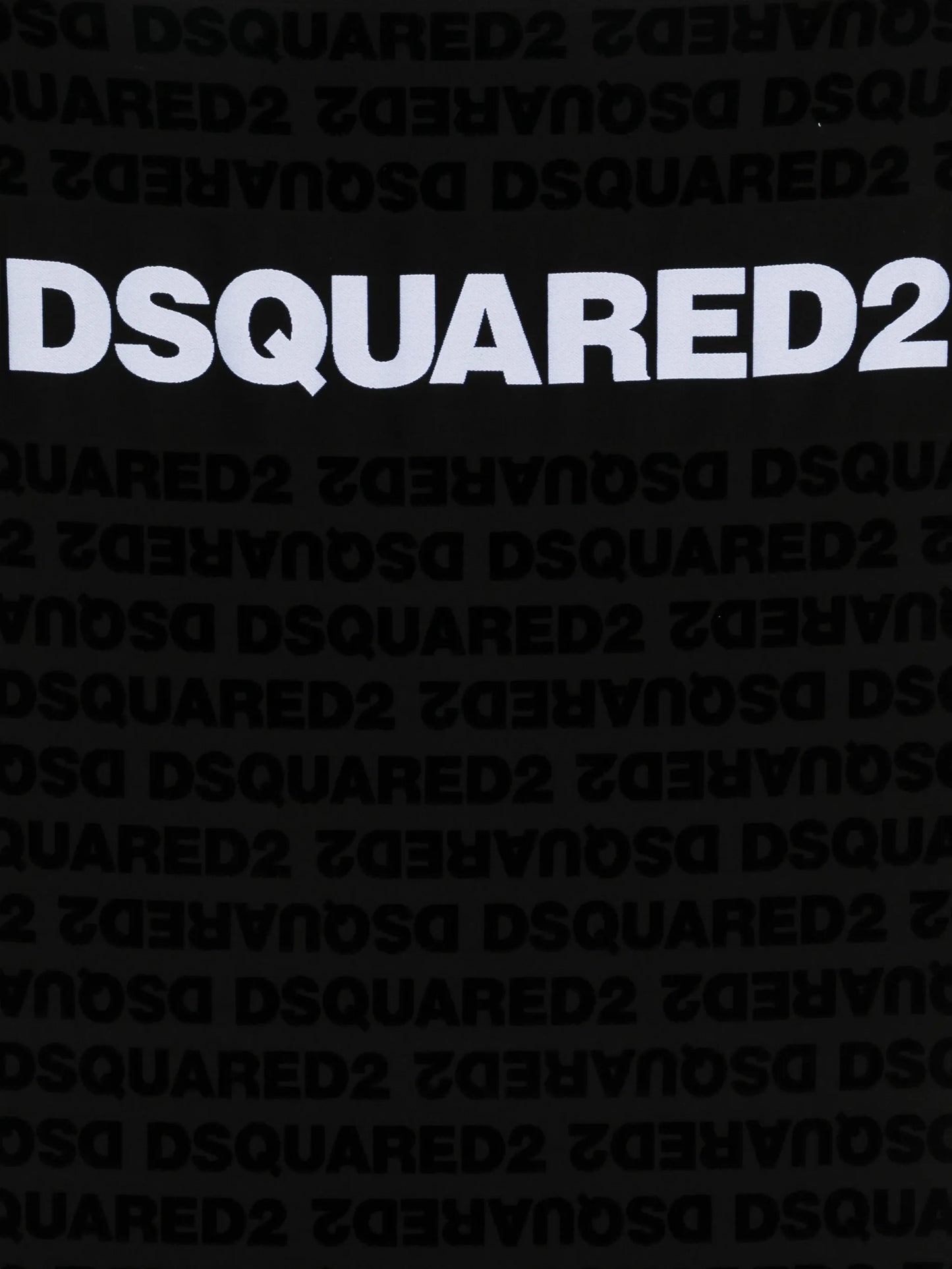 Black neck gaiter with 'Dsquared2' logo on a white background