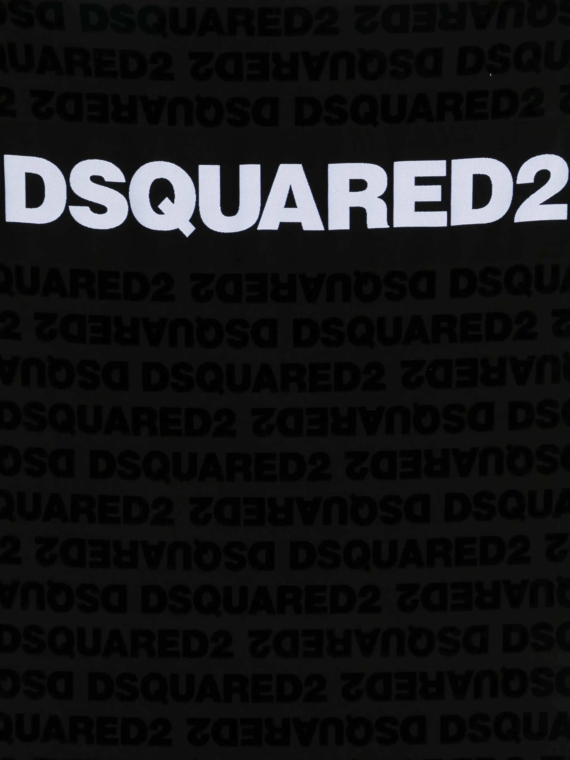 Black neck gaiter with 'Dsquared2' logo on a white background