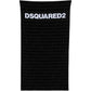 Black neck gaiter with 'Dsquared2' logo on a white background