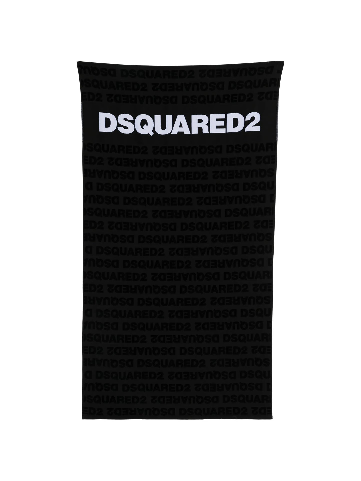 Black neck gaiter with 'Dsquared2' logo on a white background