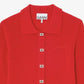 Mini Ribbed Merino Polo Red