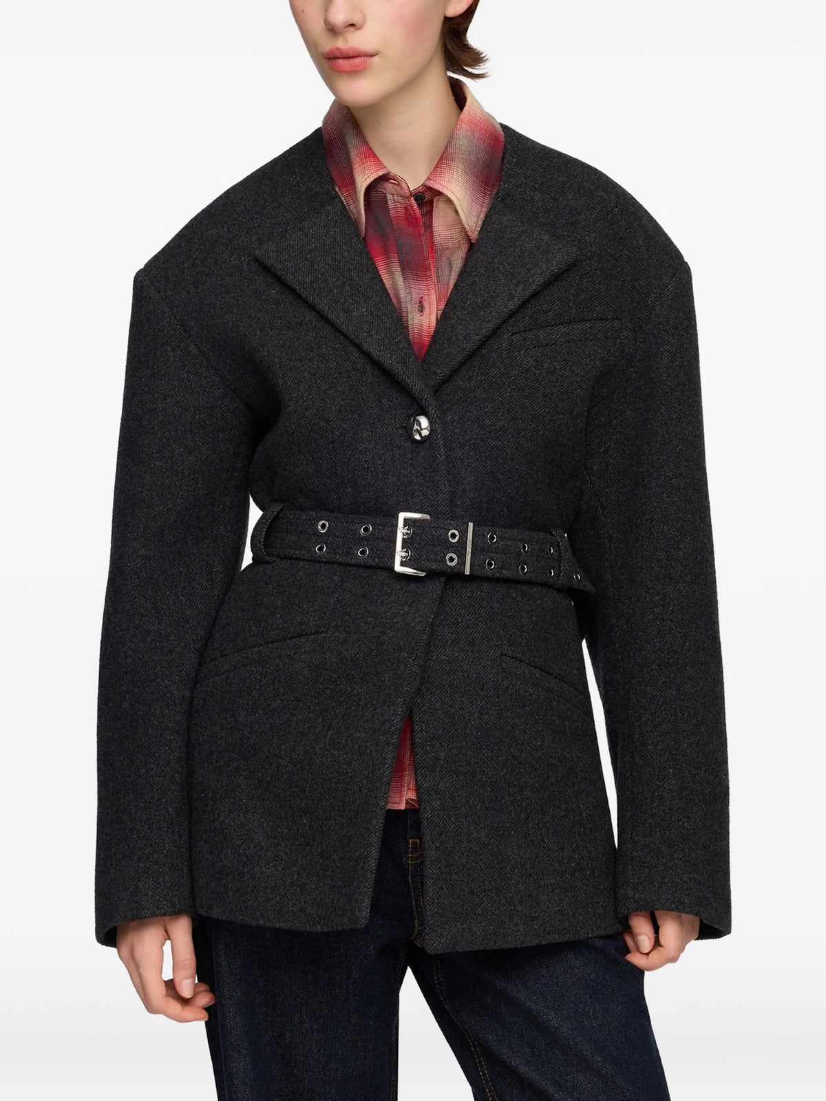 Peacoat Wool Fitted Jacket