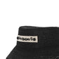 Logo raffia bucket hat
