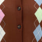 Light Cotton Argyle Cardigan