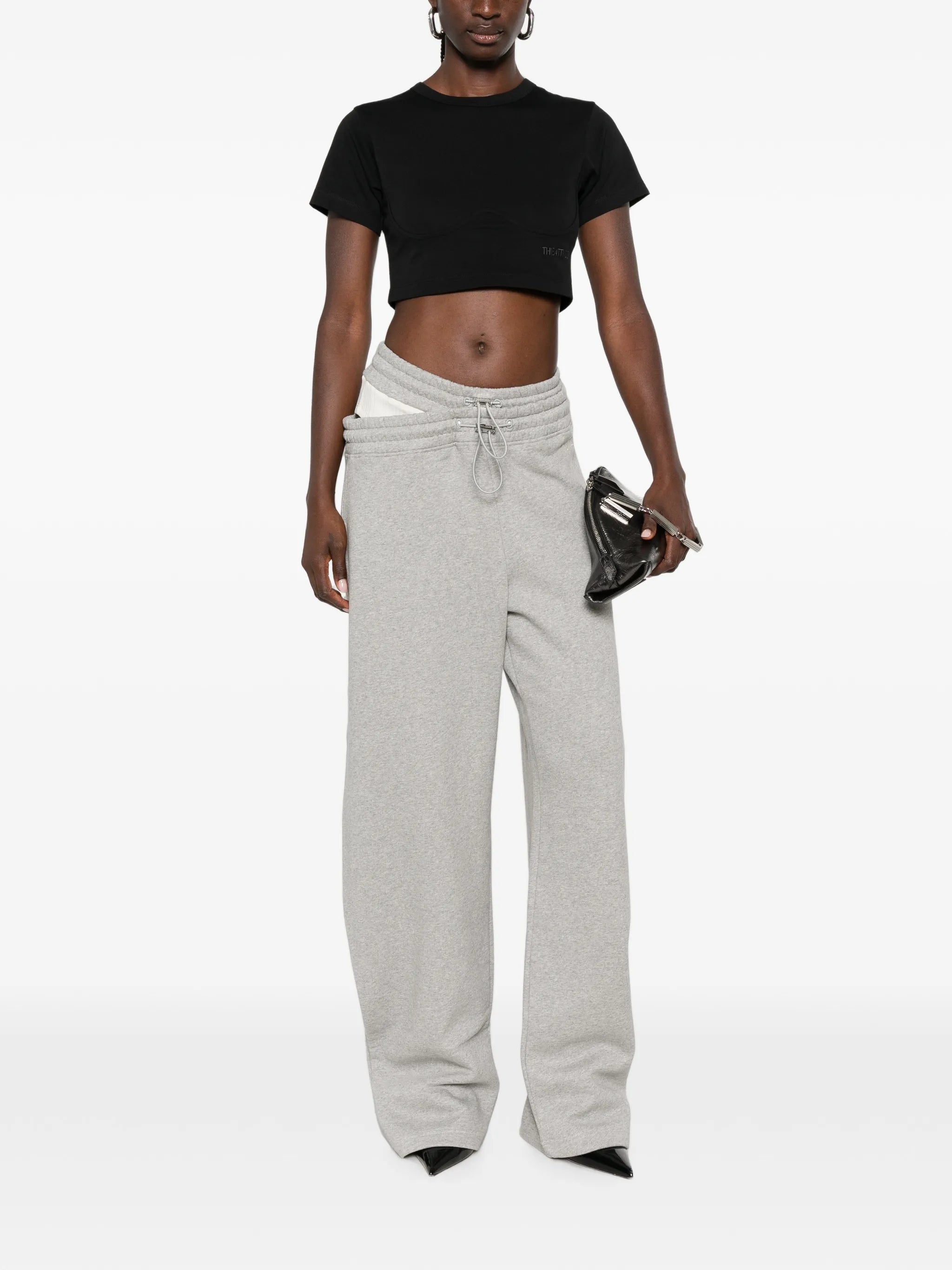 The Attico corset-style Cropped T-shirt