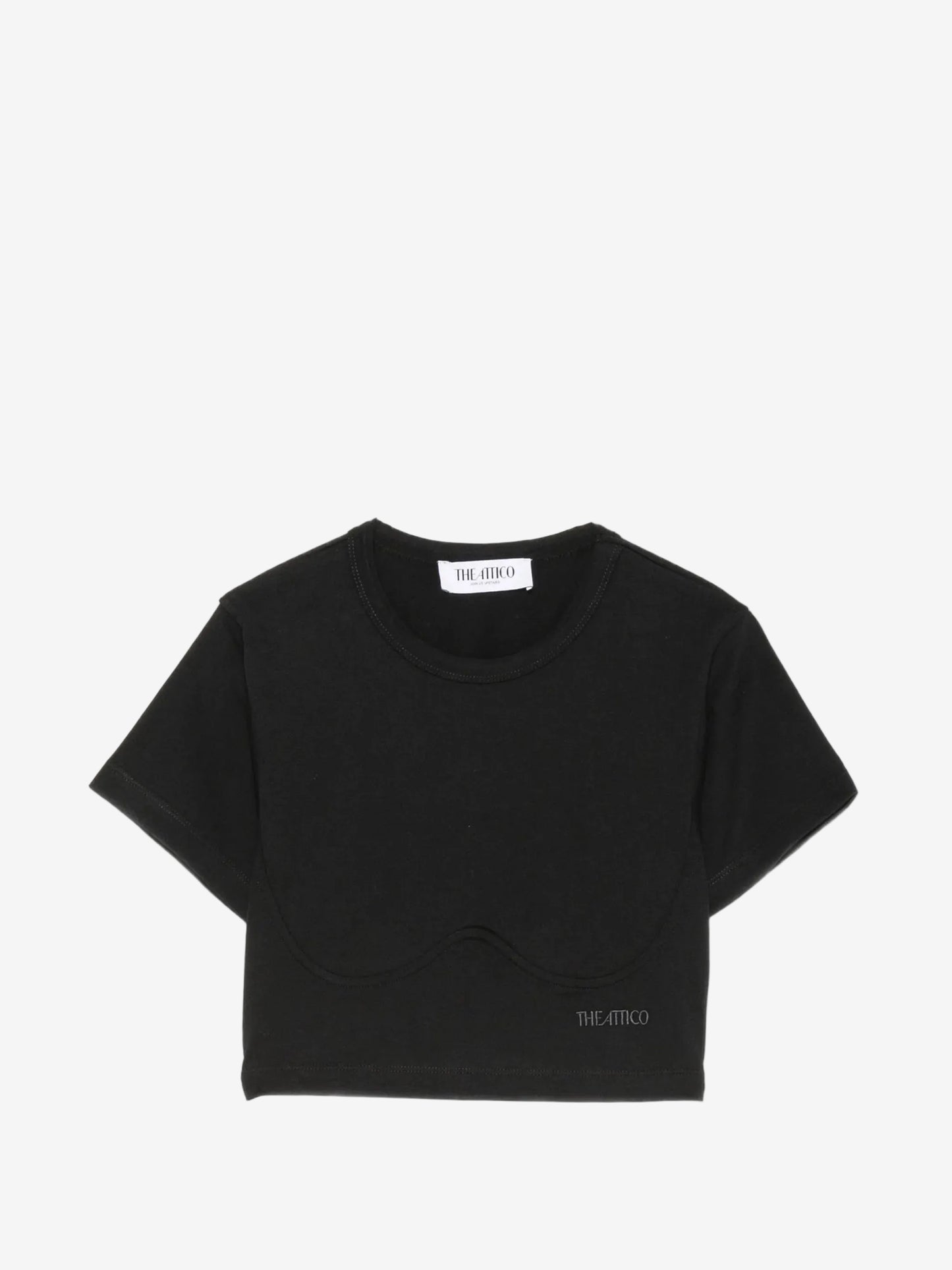 The Attico corset-style Cropped T-shirt