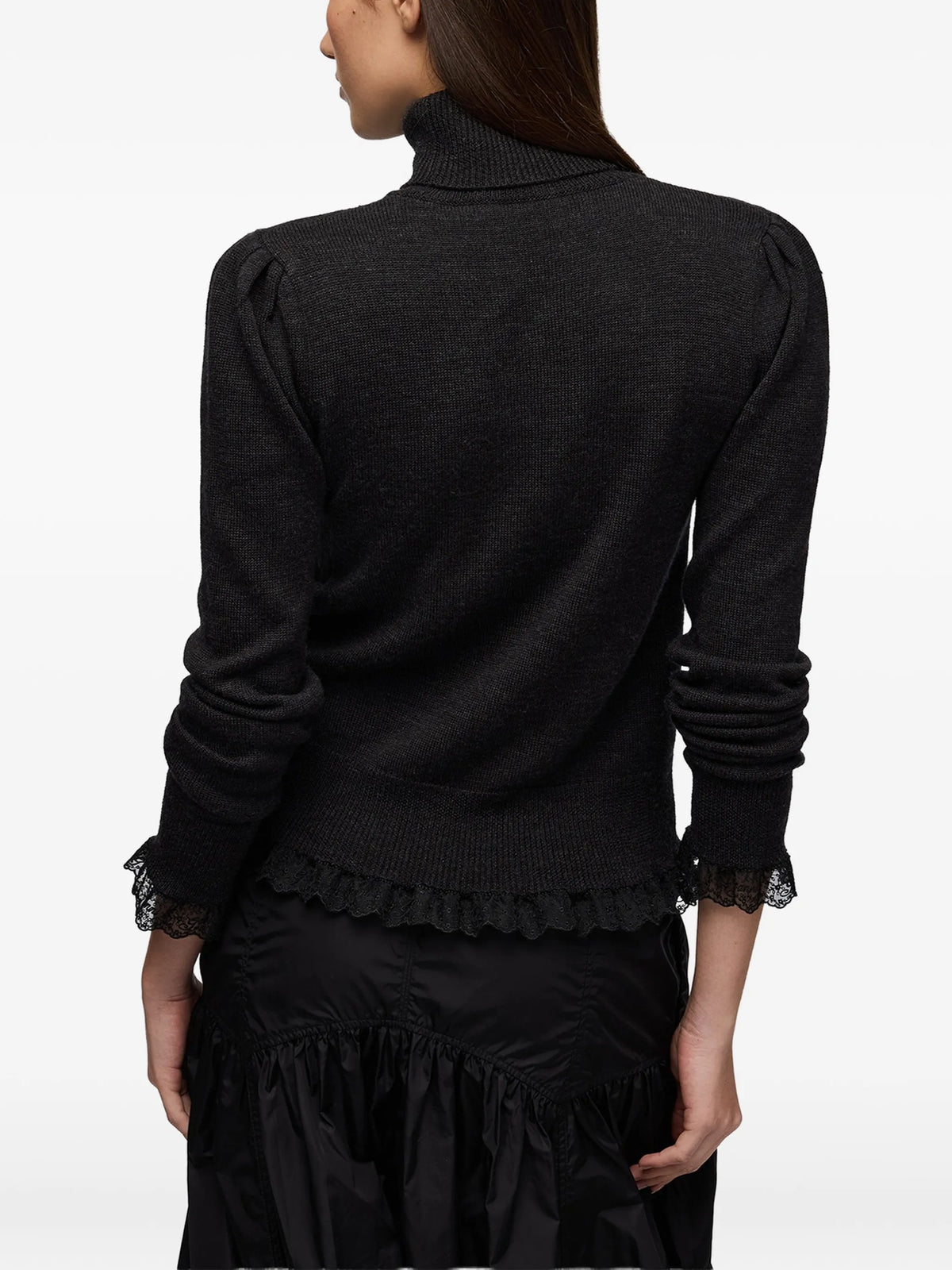 Merino Turtleneck w lace details