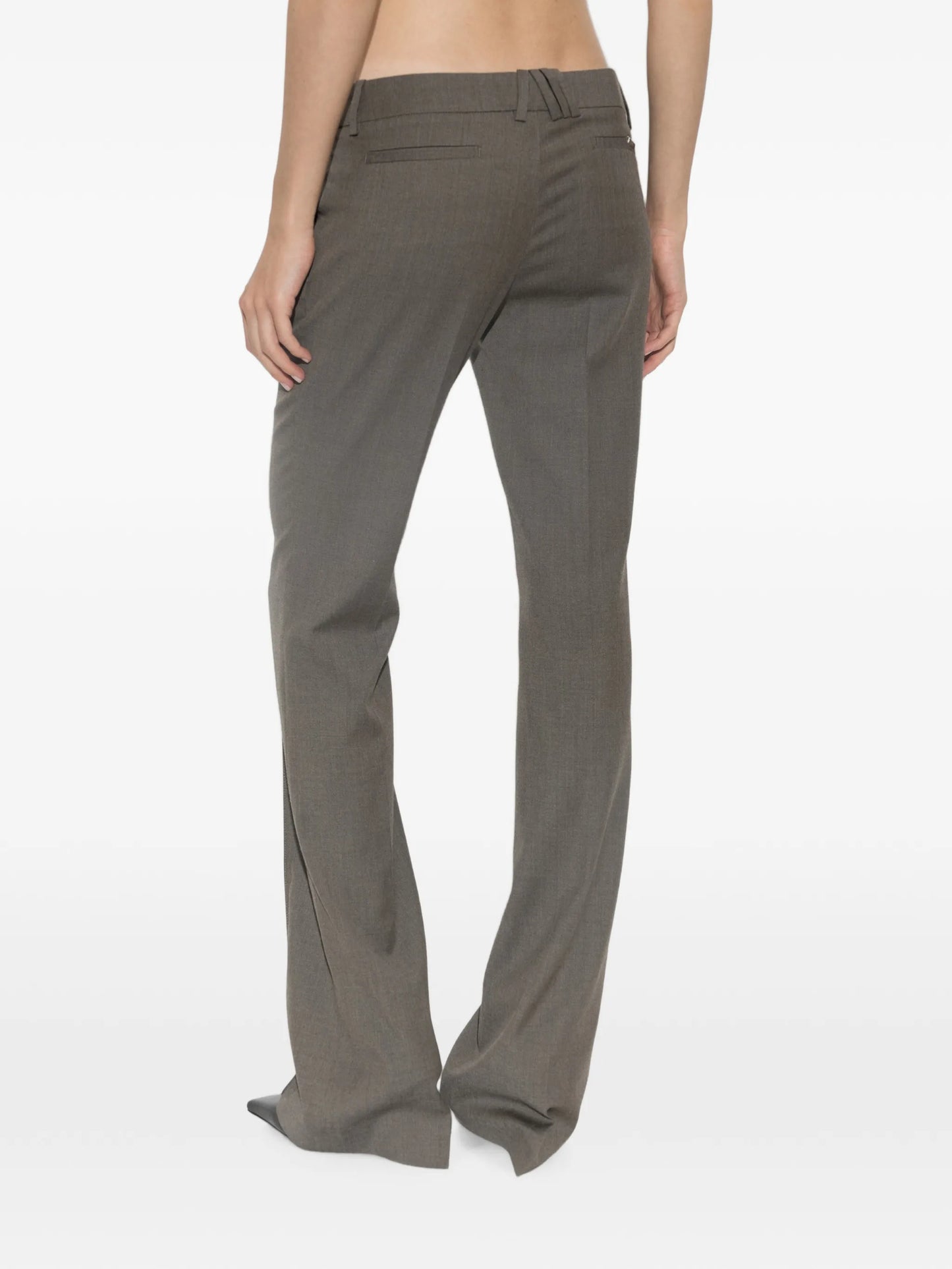 The tailored flared trousers