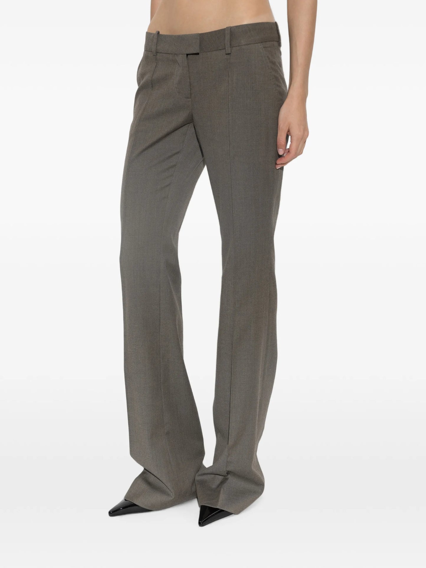 The tailored flared trousers