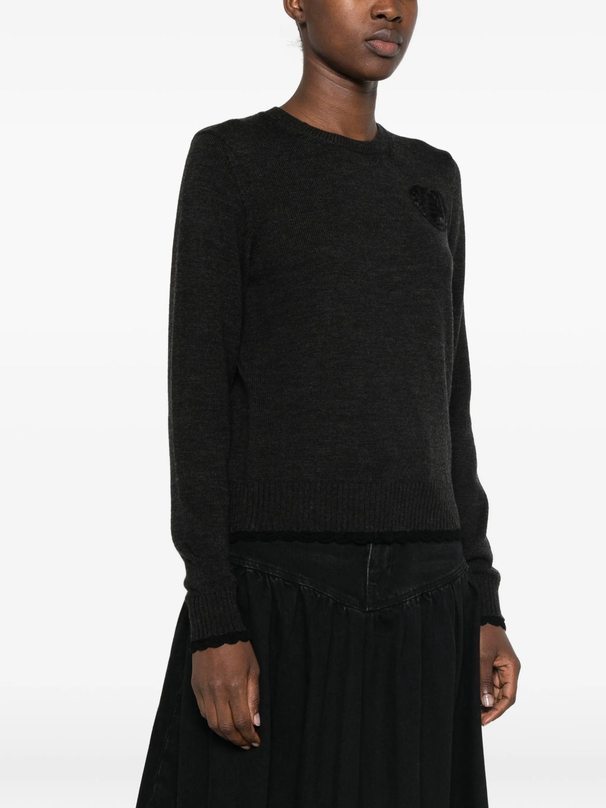 Lace Wool Crewneck