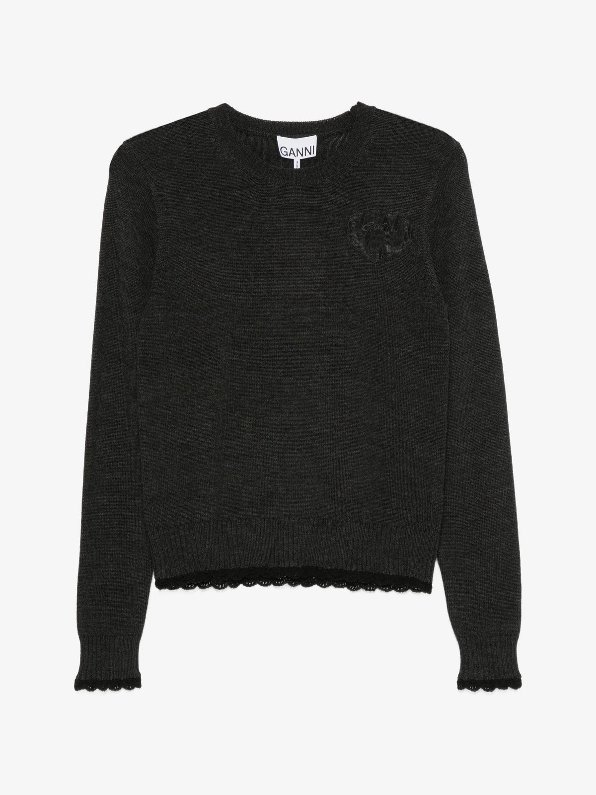 Lace Wool Crewneck